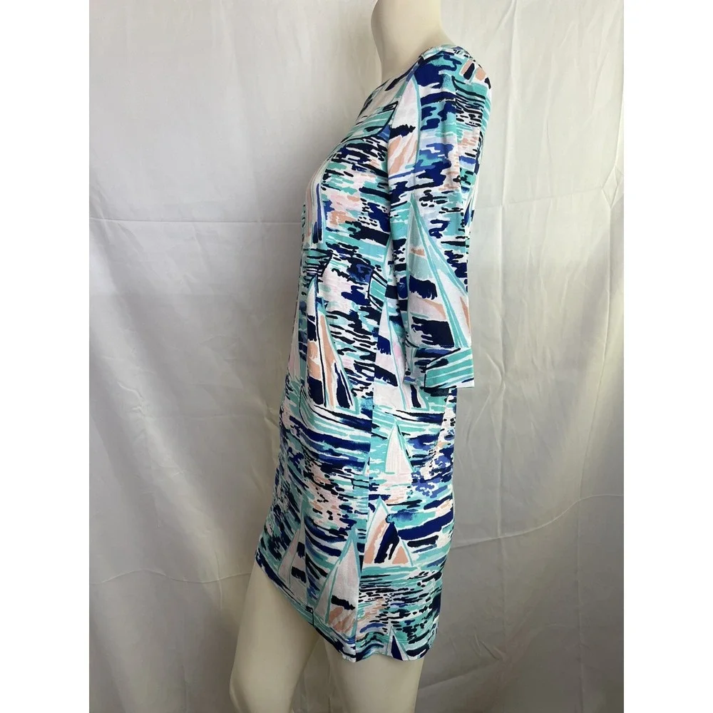 LILLY PULITZER Girls Size XL 12-14 Dress SAILBOAT Beach Colorful Preppy